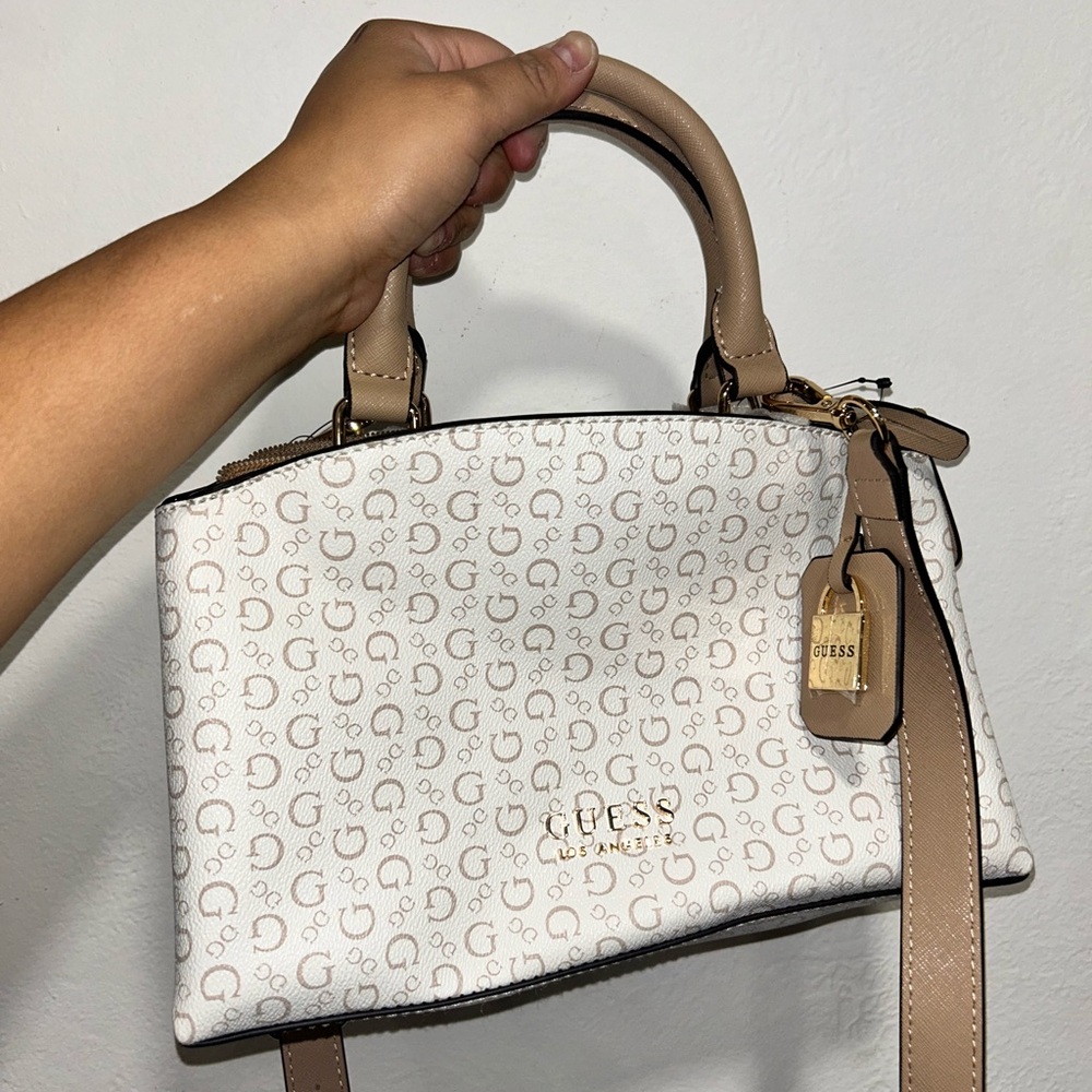GUESS Beige and Cream Satchel